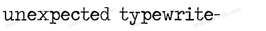 unexpected typewrite字体转换